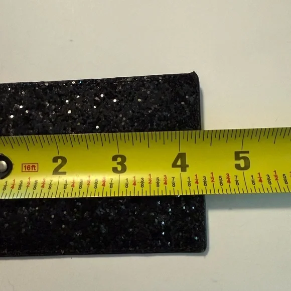 Kate Spade Black Glitter Card Holder - Picture 4 of 5
